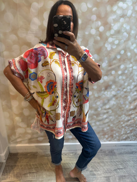 Oversized Floral / Leaf Shirt