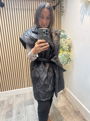 Quilted Belted Gilet