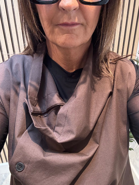 Cowl Neck Sleeveless Tunic