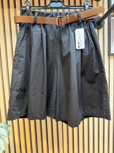 Cotton Belted Shorts