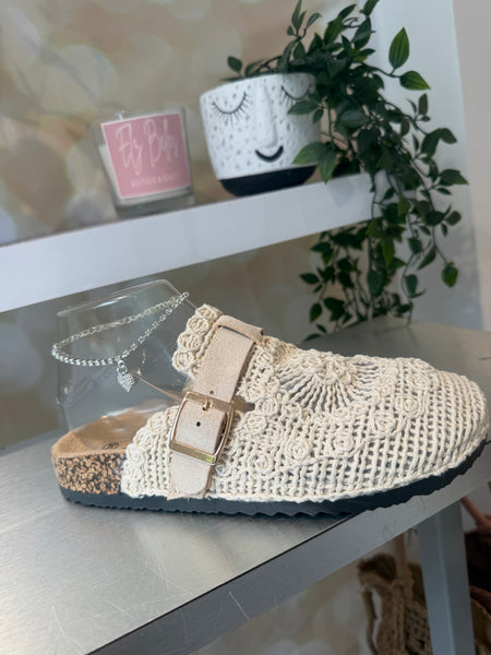 Crochet slip on mule