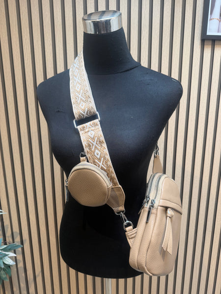 Small Across body Bag with tapestry strap