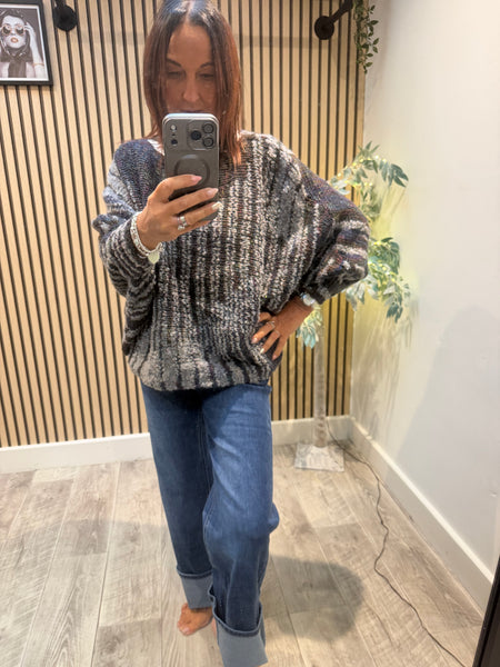 2 in 1 Overlay Popcorn Chunky Knit Jumper