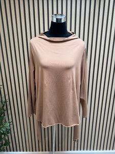 Slash Neck Overlay Jersey Top