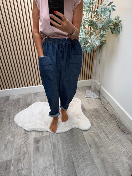 Denim Loose Fit Trousers