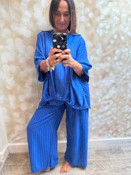 Curve Pinstripe Trouser Set