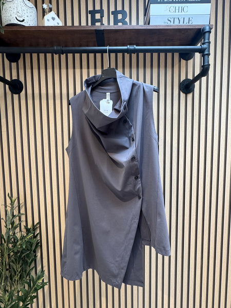 Cowl Neck Sleeveless Tunic
