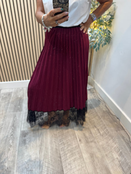Pleated  Maxi Skirt
