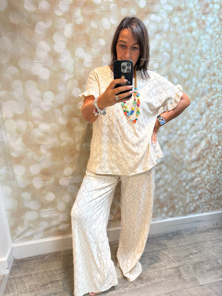 2 Piece Crepe Palazzo Trouser / Top set