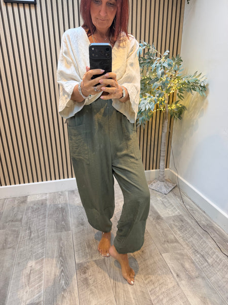 Studio Linen Twist Front Top