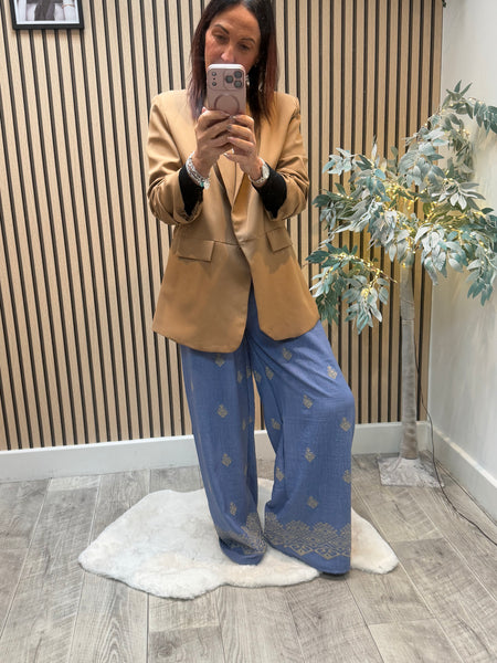 Denim look Palazzo  trousers