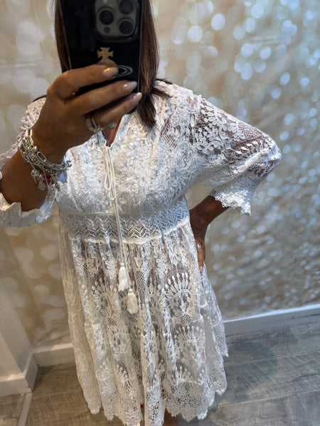 Studio Embellished Lace  Dress
