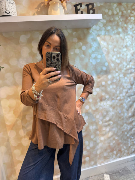 Side Frill Jersey Top
