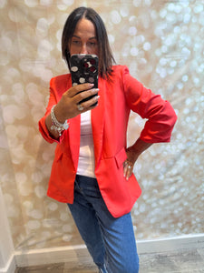 Rouched Sleeve Blazer