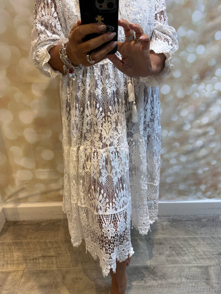 Studio Embellished Lace  Dress