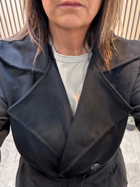 Suedette Soft Touch Trench Coat