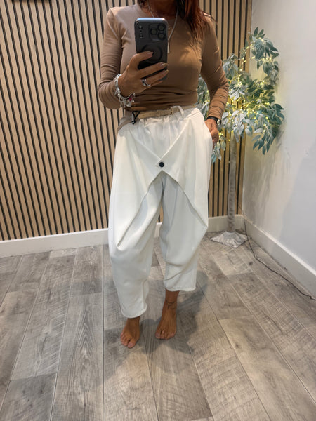 Dressy Wrap Front Trousers