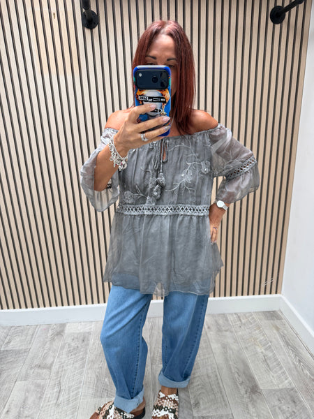 Bardot Sheer Silky Top