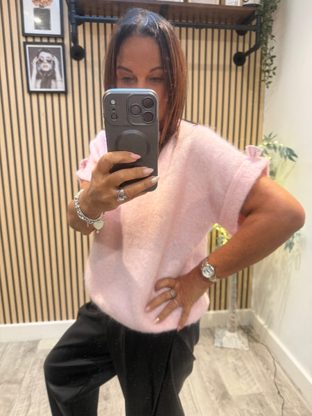 Soft Knit Boxy Jumper with Bow Sleeve