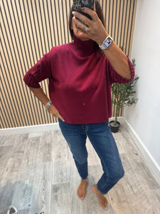 Soft knit Ribbed Neck Jumper