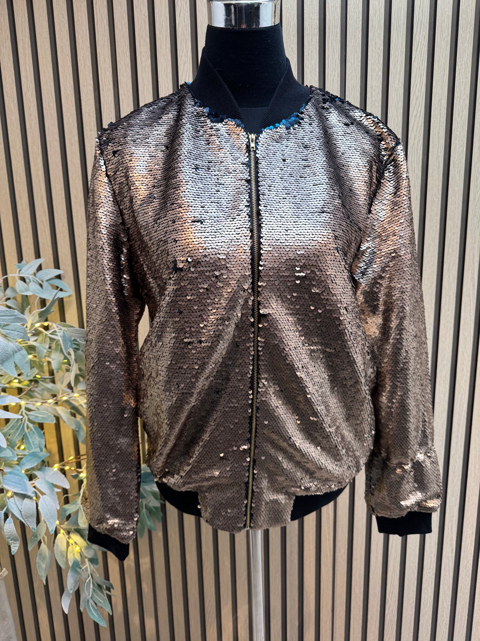 Sequin Bomber Jacket