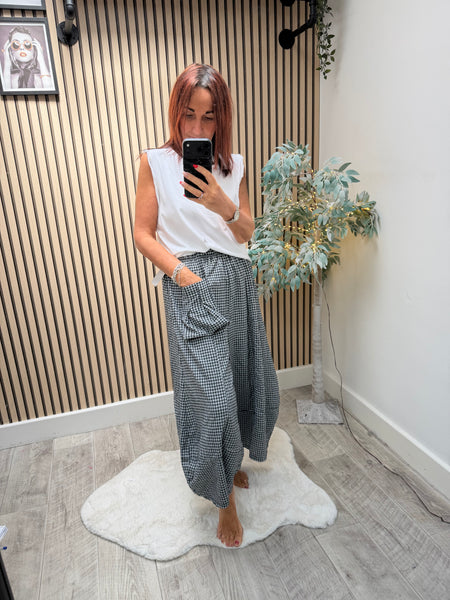 Gingham Culotte Trousers
