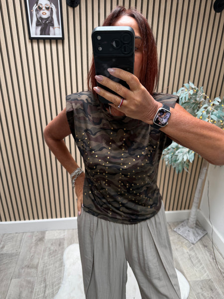 Camo Sleeveless T-shirt