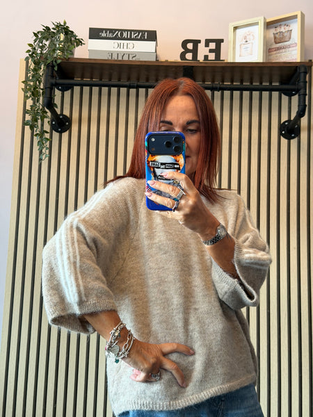 Striped sleeve Jumper