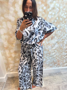 2 Piece Leopard Trouser / Tunic  set