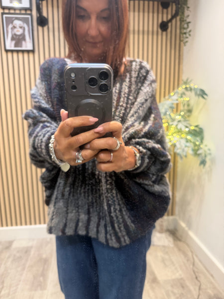 2 in 1 Overlay Popcorn Chunky Knit Jumper