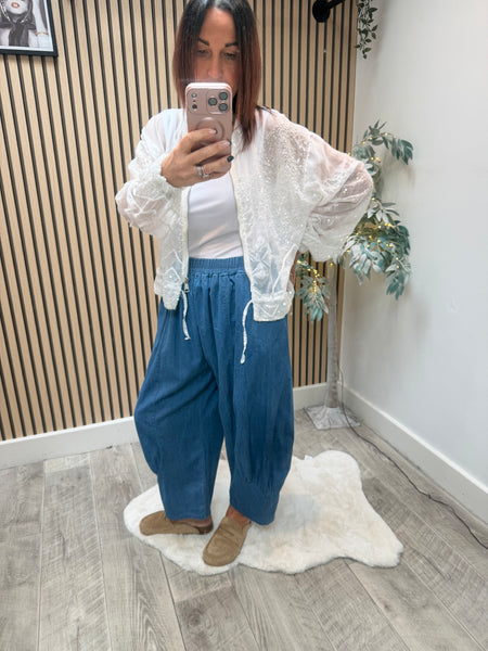Denim Balloon Trousers