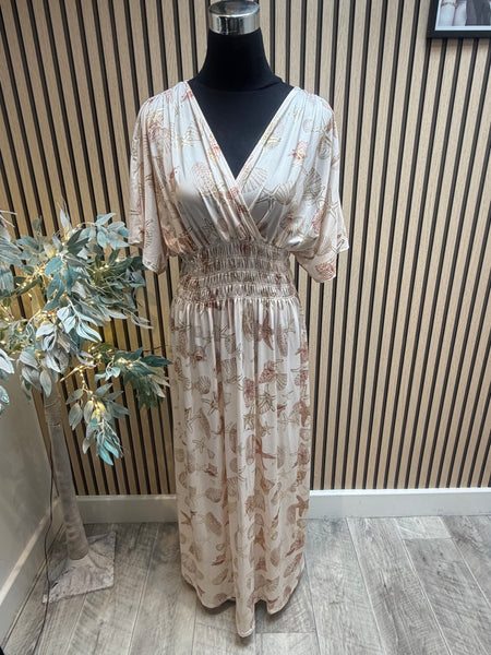 Silky Stretchy Sea Shell Maxi Dress