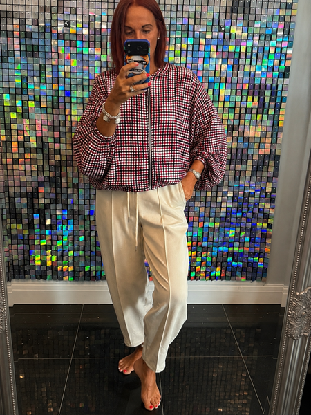 Checked  Bomber Jacket