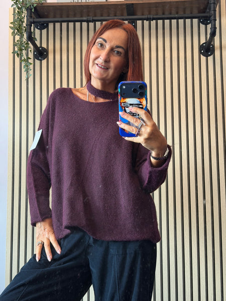Slash Neck Jumper