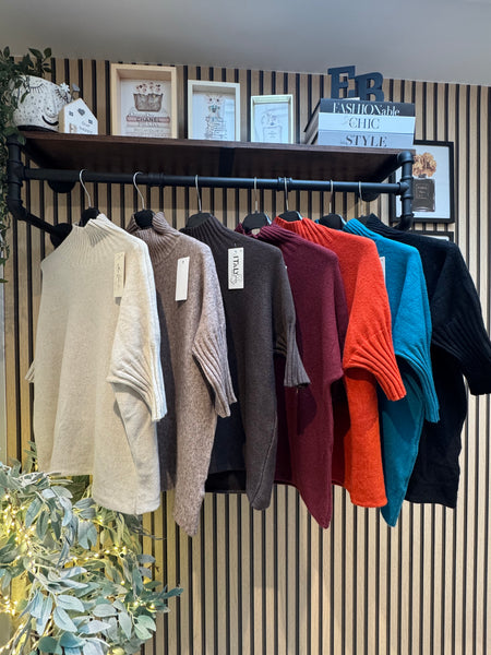 Soft knit Ribbed Neck Jumper