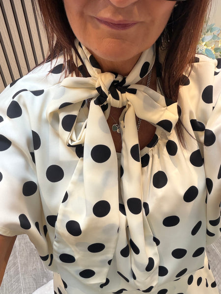 Polka Dot 2 Piece Palazzo Trouser / Top set