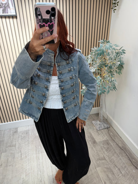 Denim Military Jacket