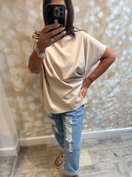 Scuba Drape Corsage Top
