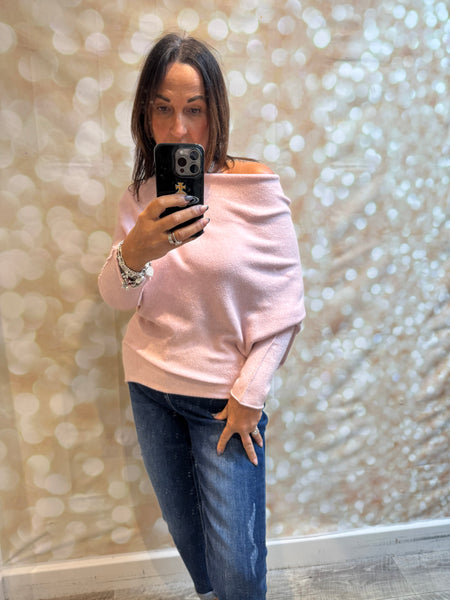 Soft knit Off the Shoulder Jumper