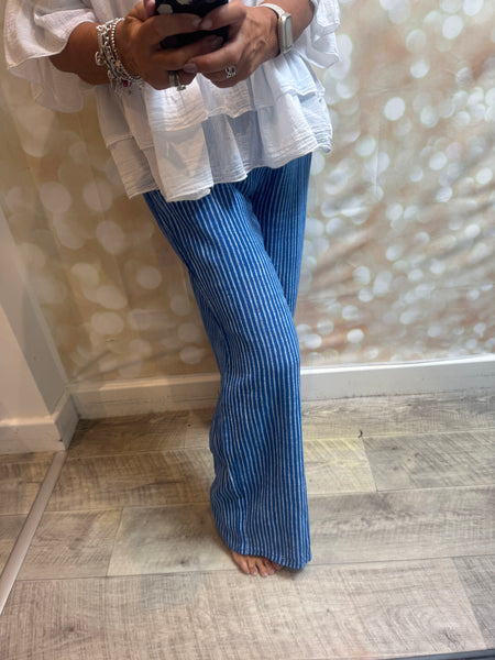 Linen mix Palazzo  trousers