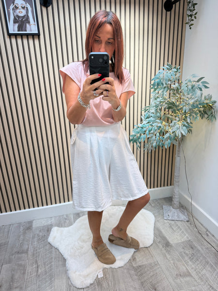 Silky Pleated front Culottes/Shorts
