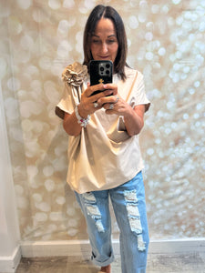 Scuba Drape Corsage Top