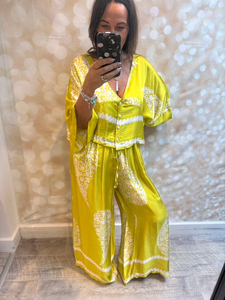 Studio silky Paisley Palazzo trousers / Jacket