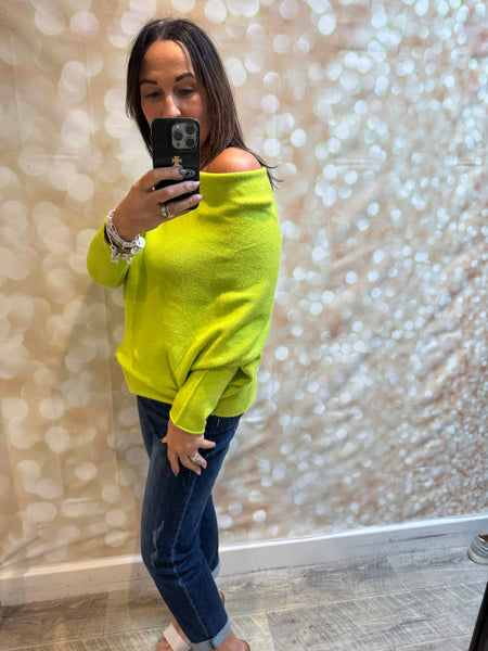 Soft knit Off the Shoulder Jumper