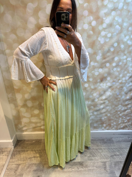 Ombre Cheesecloth Maxi Dress
