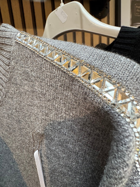 Soft Knit Jumper with embellished trim