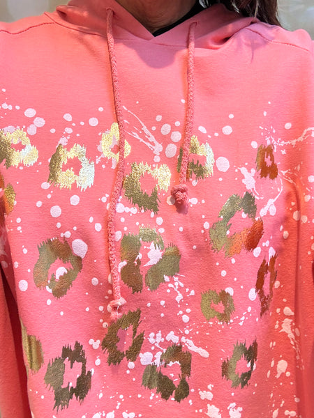 Leopard Splash Hooded Sweatshirt