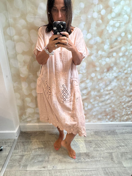 Embroidered Cotton Dress