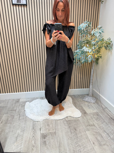 Asymetric Top with Cuffed  trousers