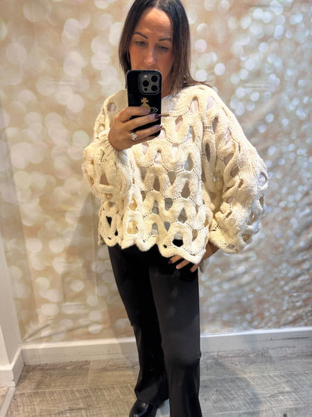 Chunky Knit  Wave Jumper